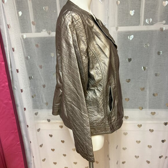 #138 Chico's Shiny Dress Jacket Size 3 (16) - Picture 2 of 6